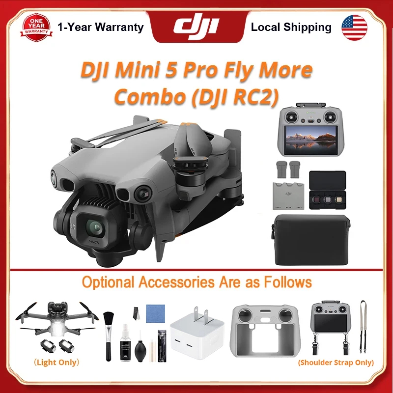 Drone Kit With Camera - DJI Mini 5 Pro Fly Combo